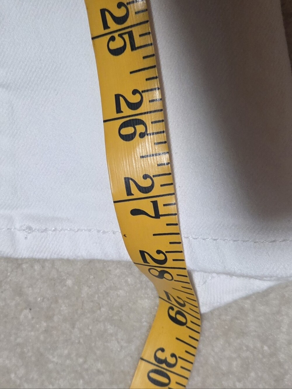 Levi’s Wedgie Straight White Denim Button Fly Jeans Size 27 - Picture 8 of 9